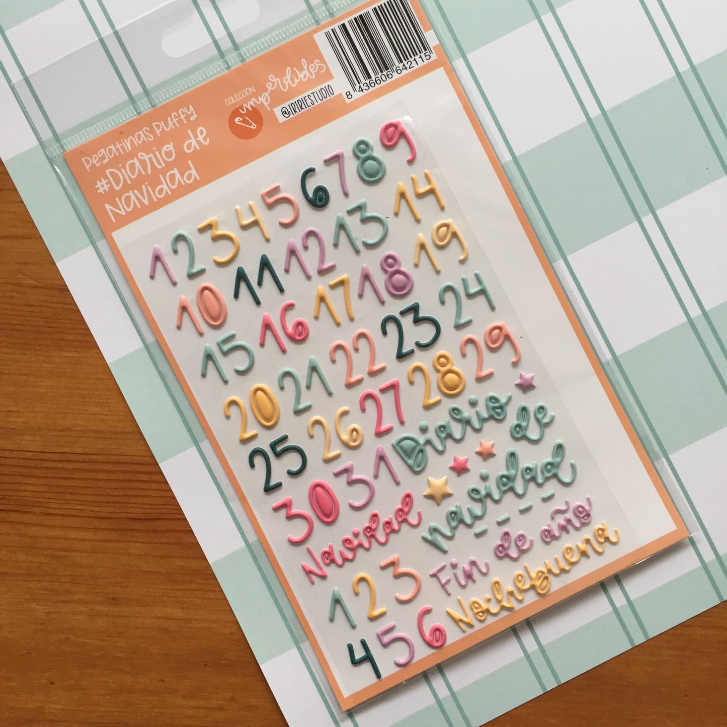 PEGATINAS PUFFY DIARIO DE NAVIDAD - YETI - IMPERDIBLES - SCRAPBOOKING