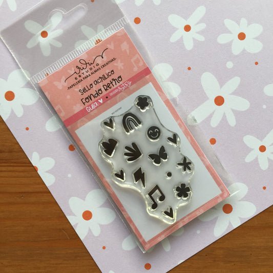 SELLO FONDO RETRO - EXCLUSIVO SCRAPLENDARIO 2023 -SCRAPBOOKING