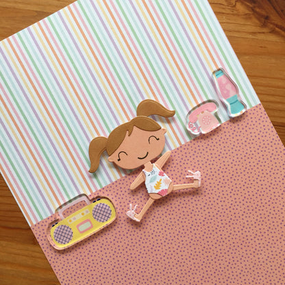 MINI ESTAMPADOS RETRO - COLEC. INFINITA - SCRAPBOOKING