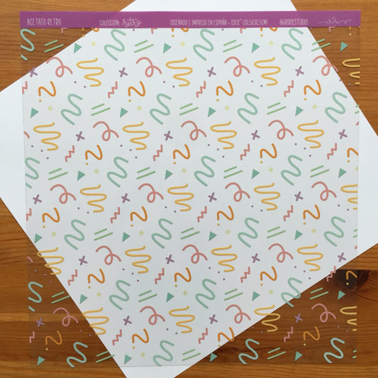 ACETATO RETRO -  REPO BAJO PEDIDO - SCRAPBOOKING