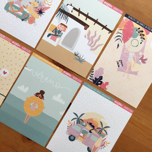 KIT 8 ILUSTRACIONES MOGÁN - COLEC. FÉNIX - SCRAPBOOKING
