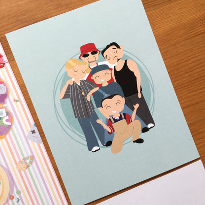 PACK 8 TARJETAS ILUSTRACIONES RETRO - REPO BAJO PEDIDO - SCRAPBOOKING