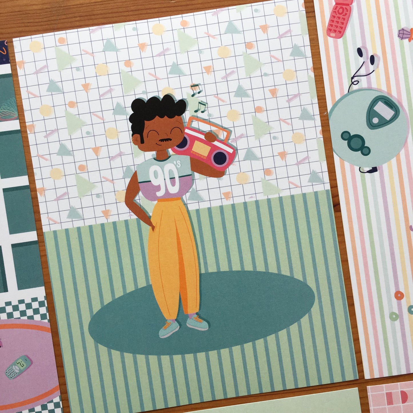 PACK 8 TARJETAS ILUSTRACIONES RETRO - REPO BAJO PEDIDO - SCRAPBOOKING
