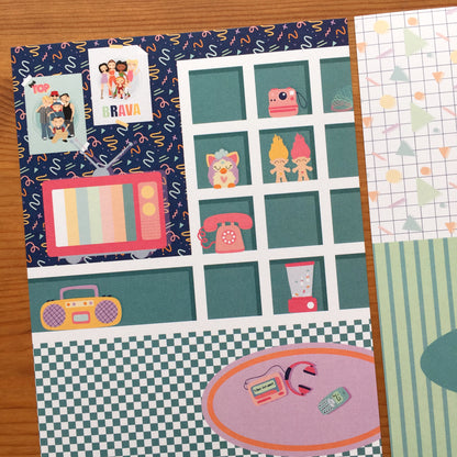 PACK 8 TARJETAS ILUSTRACIONES RETRO - REPO BAJO PEDIDO - SCRAPBOOKING