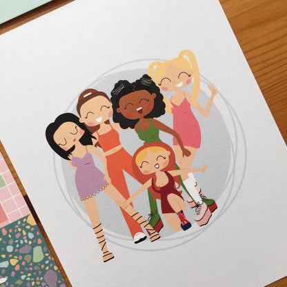 PACK 8 TARJETAS ILUSTRACIONES RETRO - REPO BAJO PEDIDO - SCRAPBOOKING