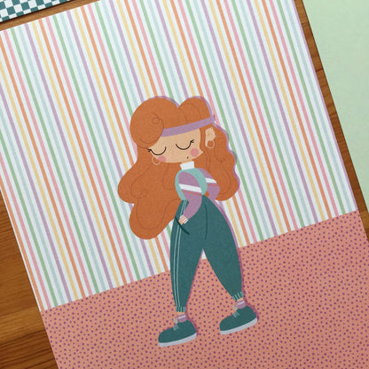 PACK 8 TARJETAS ILUSTRACIONES RETRO - REPO BAJO PEDIDO - SCRAPBOOKING