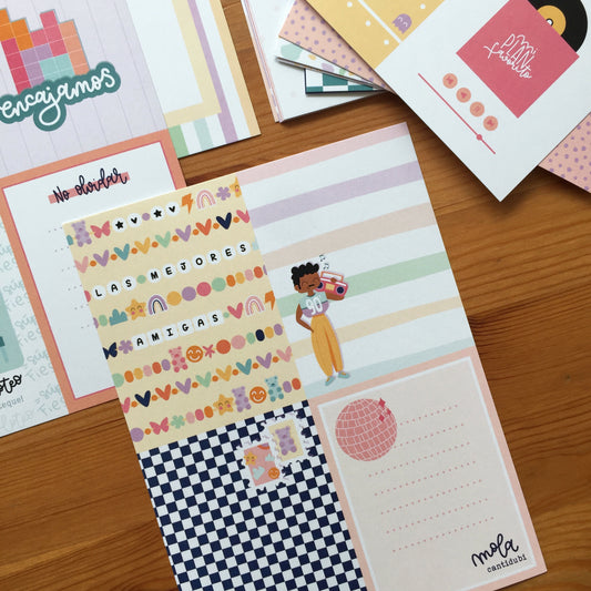 PACK 58 TARJETAS RETRO - REPO BAJO PEDIDO - SCRAPBOOKING