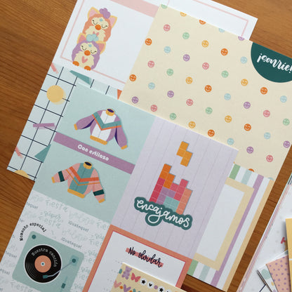 PACK 58 TARJETAS RETRO - REPO BAJO PEDIDO - SCRAPBOOKING