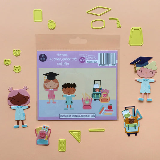 TROQUEL COMPLEMENTOS COLEGIO - COL. INFINITA - SCRAPBOOKING