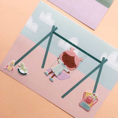 PAPELES FONDOS COLEGIO - COLEC. INFINITA - SCRAPBOOKING