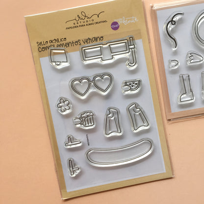 SELLO COMPLEMENTOS VERANO (A7) - COLEC. INFINITA - SCRAPBOOKING