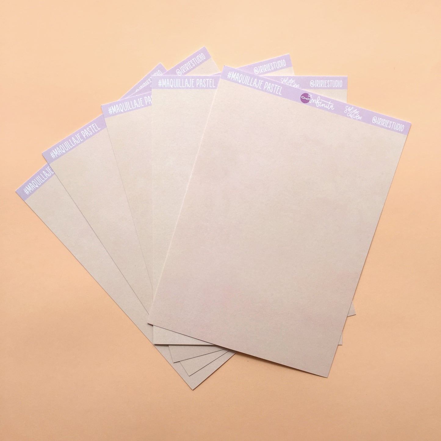 KIT PAPELES MAQUILLAJE PASTEL - COLEC. INFINITA - REPO BAJO PEDIDO - SCRAPBOOKING