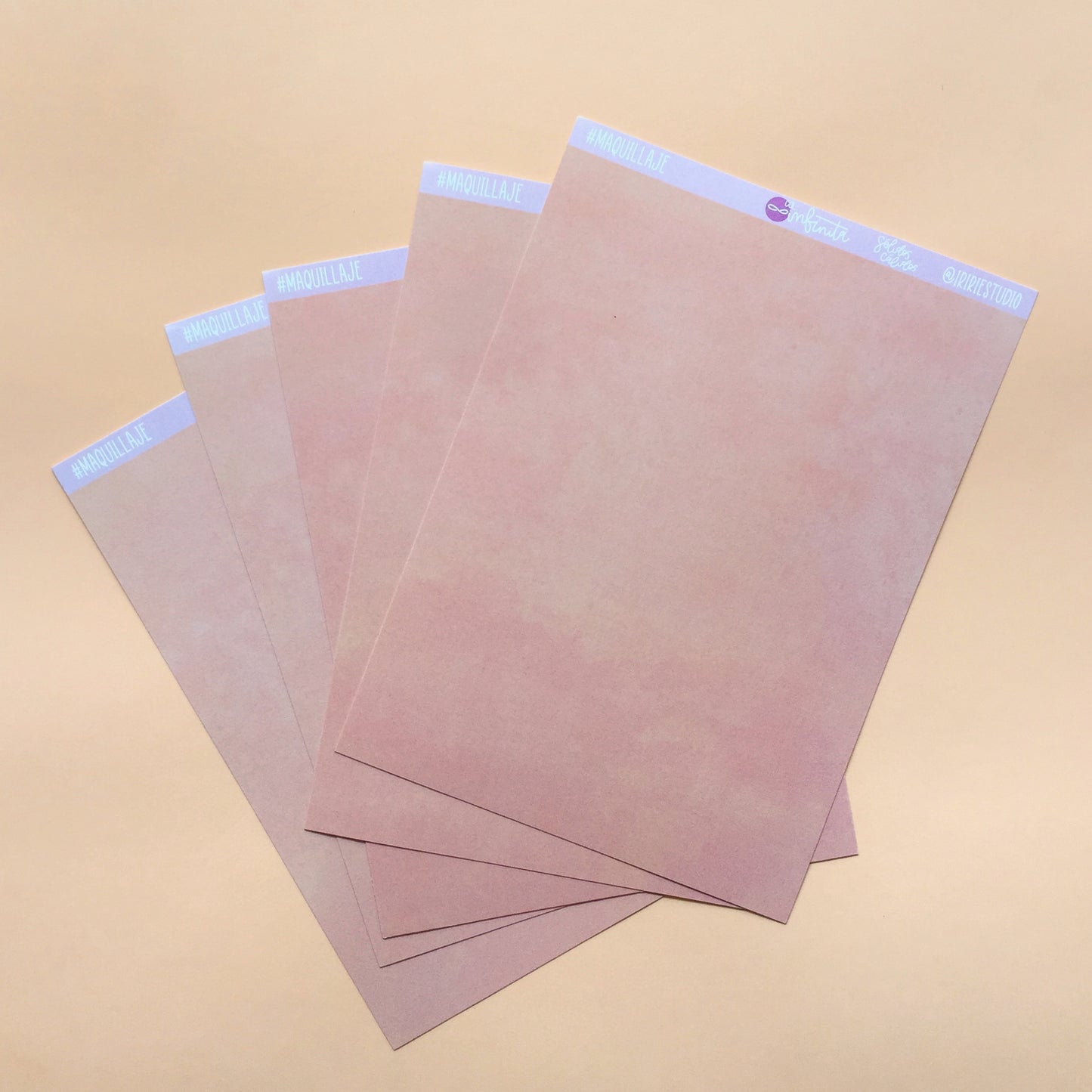 KIT PAPELES MAQUILLAJE - COLEC. INFINITA - SCRAPBOOKING