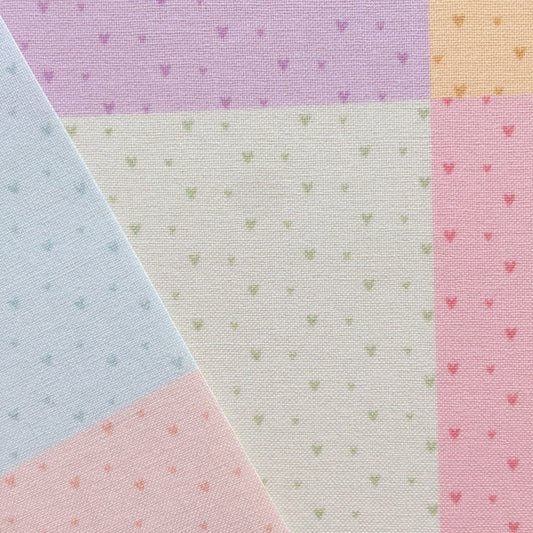 KIT 2 TELAS MINI CORAZONES 6X8"- COLEC. INFINITA - SCRAPBOOKING