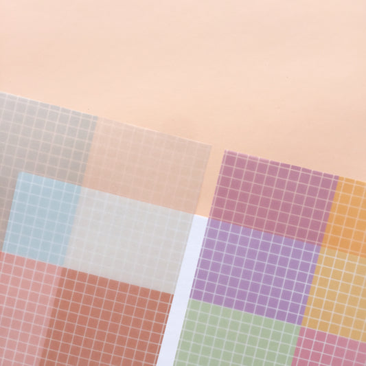 KIT 2 VELLUMS MINI CUADROS 6X8"- COLEC. INFINITA - SCRAPBOOKING