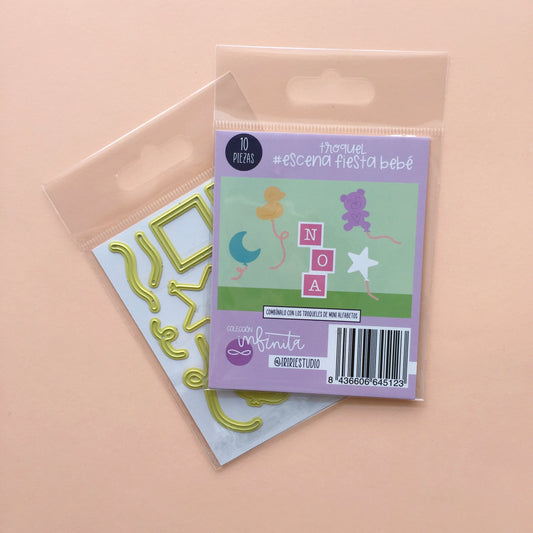 TROQUEL ESCENA FIESTA BEBÉ - BBC Y EVENTOS - COL. INFINITA - SCRAPBOOKING