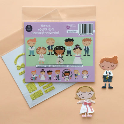 TROQUEL ROPA NOA COMUNIÓN/EVENTOS - BBC Y EVENTOS - COL. INFINITA - SCRAPBOOKING