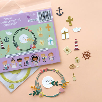 TROQUEL COMPLEMENTOS COMUNIÓN - BBC Y EVENTOS - COL. INFINITA - SCRAPBOOKING