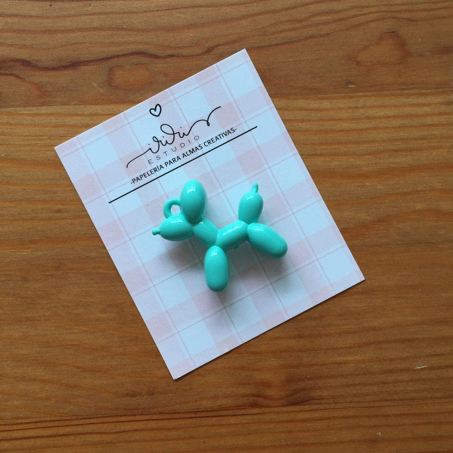 CHARM PERRITO GLOBO MINT - ADORNO SCRAPBOOKING
