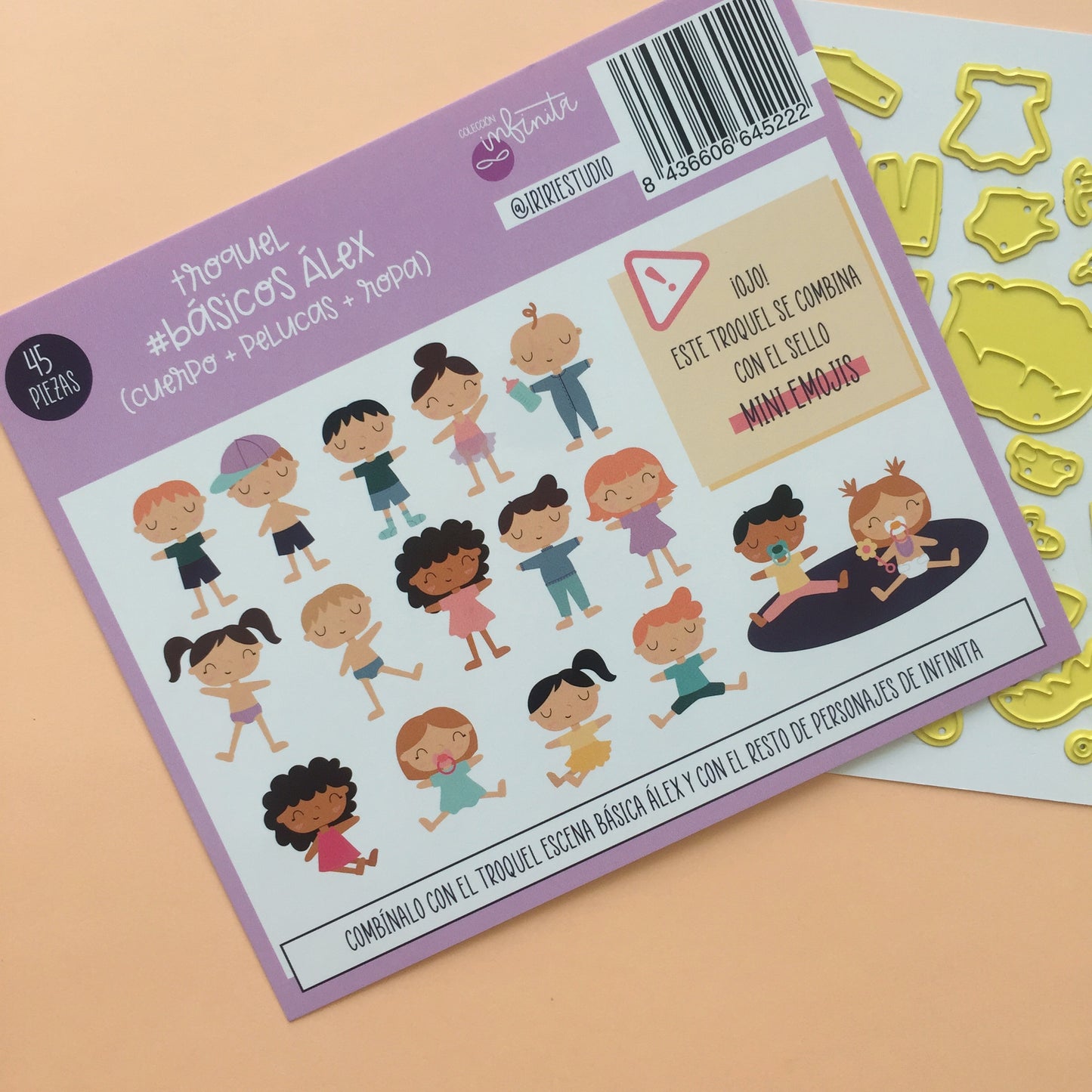 PACK ALEX ( 2 TROQUELES + SELLO MINI EMOJIS) - COL. INFINITA - SCRAPBOOKING