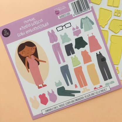 TROQUEL ROPA BÁSICA GABI EMBARAZADA - COL. INFINITA - SCRAPBOOKING