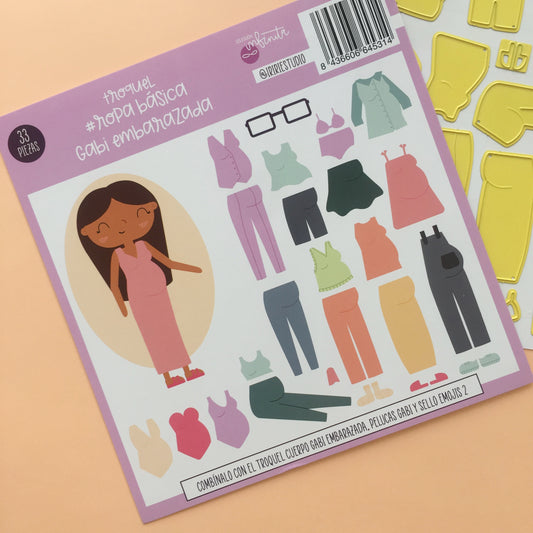 TROQUEL ROPA BÁSICA GABI EMBARAZADA - COL. INFINITA - SCRAPBOOKING
