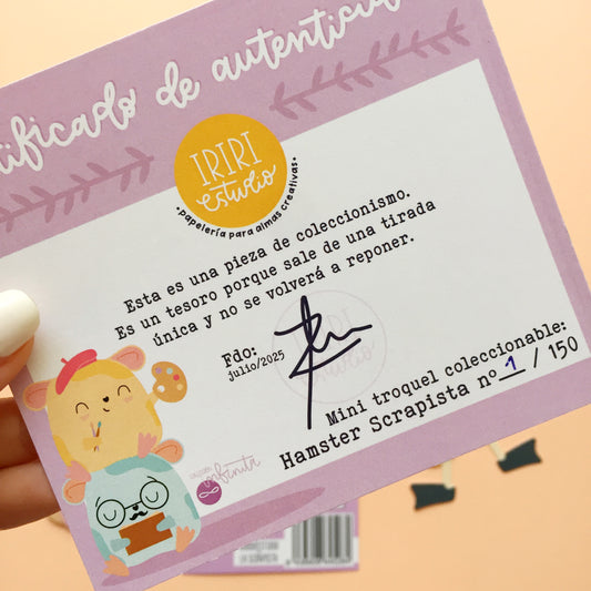 PENINSULA E INTERNACIONAL - TROQUEL COLECCIONABLE HAMSTER SCRAPISTA - COL. INFINITA - SCRAPBOOKING