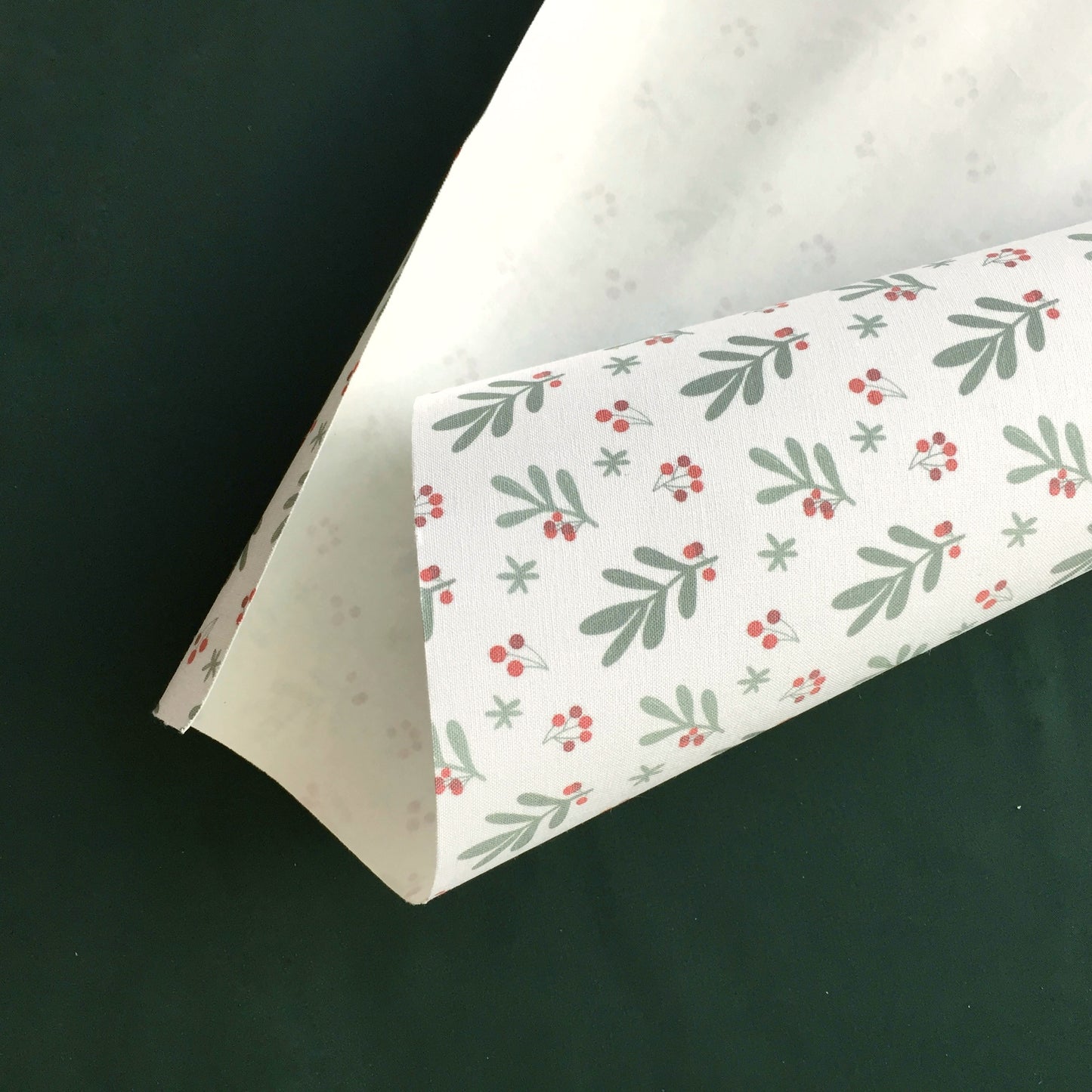 TELA DE ENCUADERNAR EN ROLLO MUÉRDAGO - FRANELA - SCRAPBOOKING