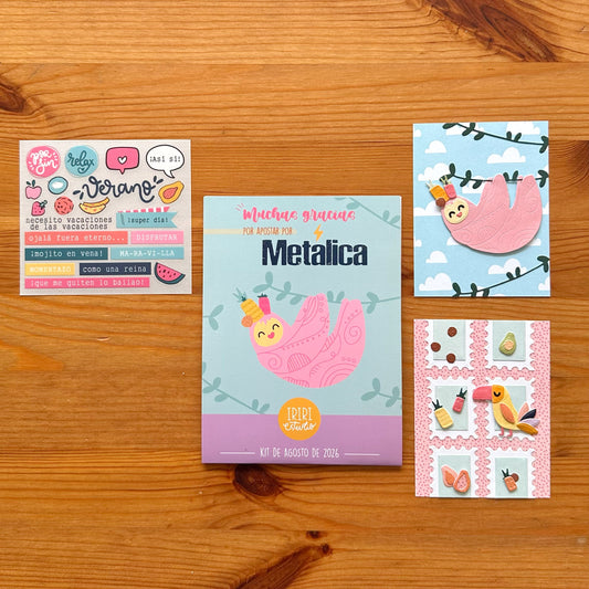 KIT METÁLICA AGOSTO 2026 - EXCLUSIVO SUSCRIPTORAS - SCRAPBOOKING