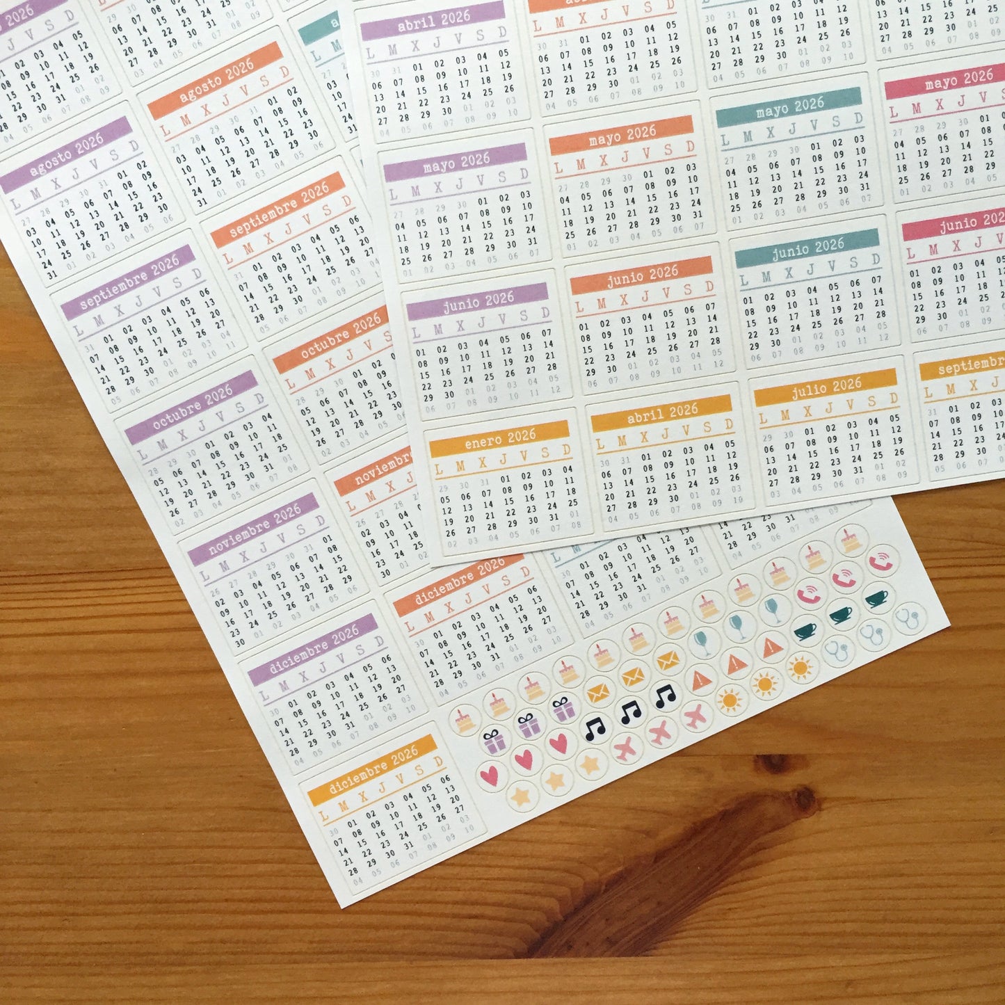 PEGATINAS MI PLAN 2026 - ORGANIZACIÓN - IMPERDIBLES - SCRAPBOOKING