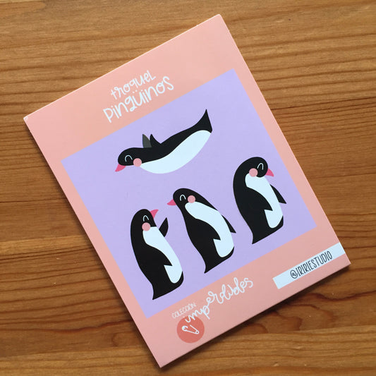 TROQUEL PINGÜINOS - EXCLUSIVO SCRAPLENDARIO 2025 - SCRAPBOOKING