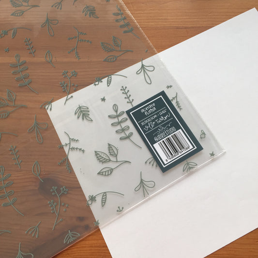 ACETATO FLORA - VILLA TURRÓN - SCRAPBOOKING