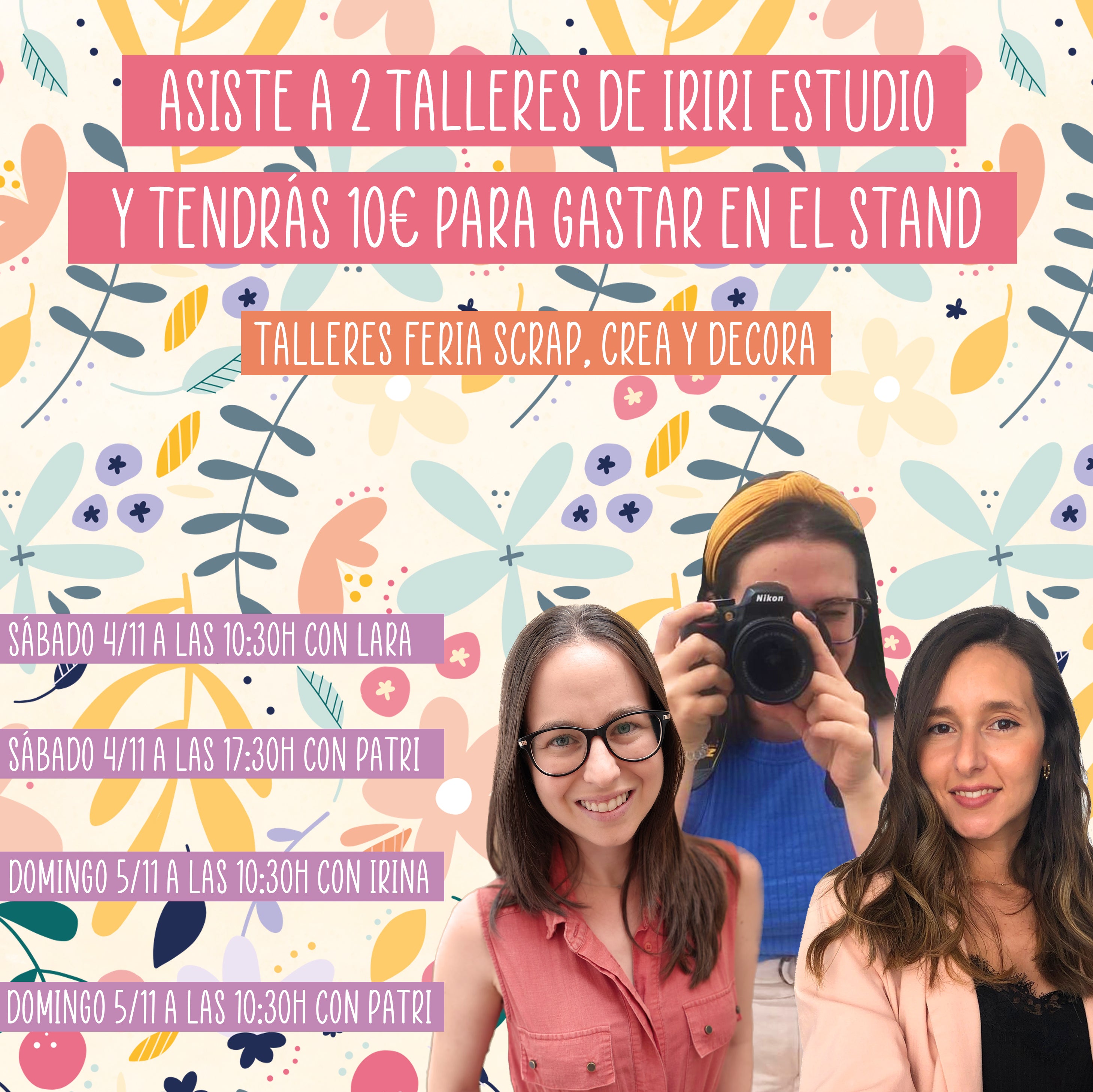 RESERVA TALLER FERIA DOMINGO 5/11 10:30H CON PATRI