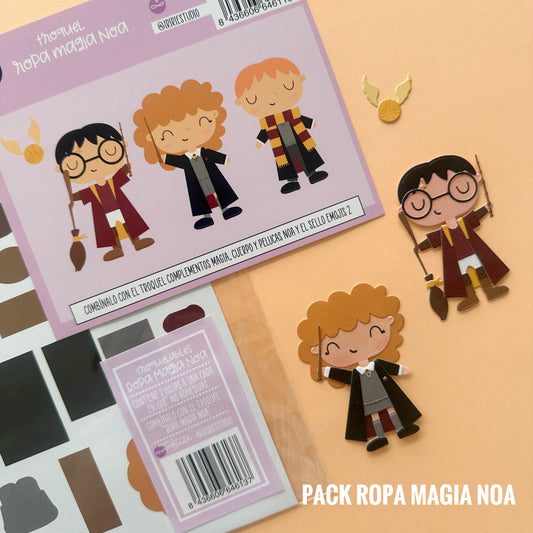 PACK ROPA MAGIA NOA (troquel + troquelable) - INFINITA - SCARPBOOKING