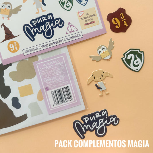 PACK COMPLEMENTOS MAGIA (troquel + troquelable) - INFINITA - SCARPBOOKING