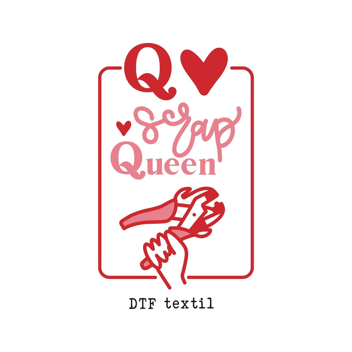 PEGATINA DTF TEXTIL LOGO SCRAP QUEEN - SCRAPBOOKING