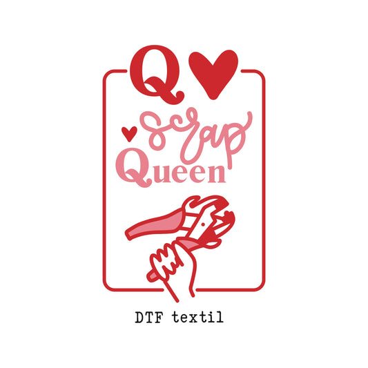 PEGATINA DTF TEXTIL LOGO SCRAP QUEEN - SCRAPBOOKING