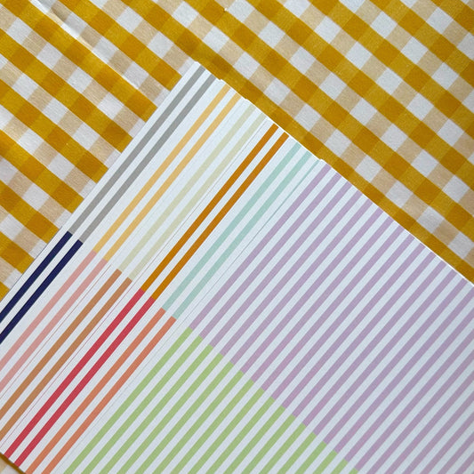 PAPELES MINI ESTAMPADOS FRANJAS - COLEC. INFINITA - SCRAPBOOKING