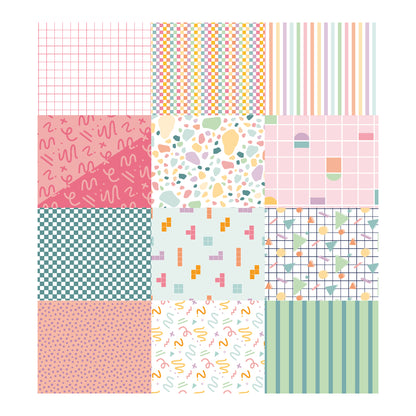 MINI ESTAMPADOS RETRO - COLEC. INFINITA - SCRAPBOOKING