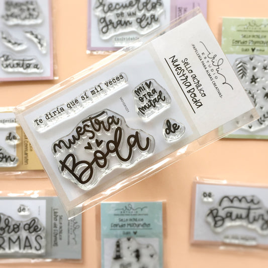 SELLO NUESTRA BODA (5X7) - BBC Y EVENTOS - IMPERDIBLES - SCRAPBOOKING