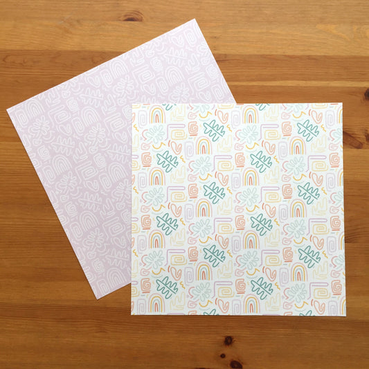 PACK 2 TELAS DE ENCUADERNAR ÉTNICA - CAIPIRIÑA - REPOSICIÓN CLUB CONFETI - SCRAPBOOKING