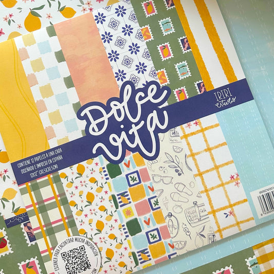 KIT 12 PAPELES DOLCE VITA - 12X12" 1 CARA - SCRAPBOOKING