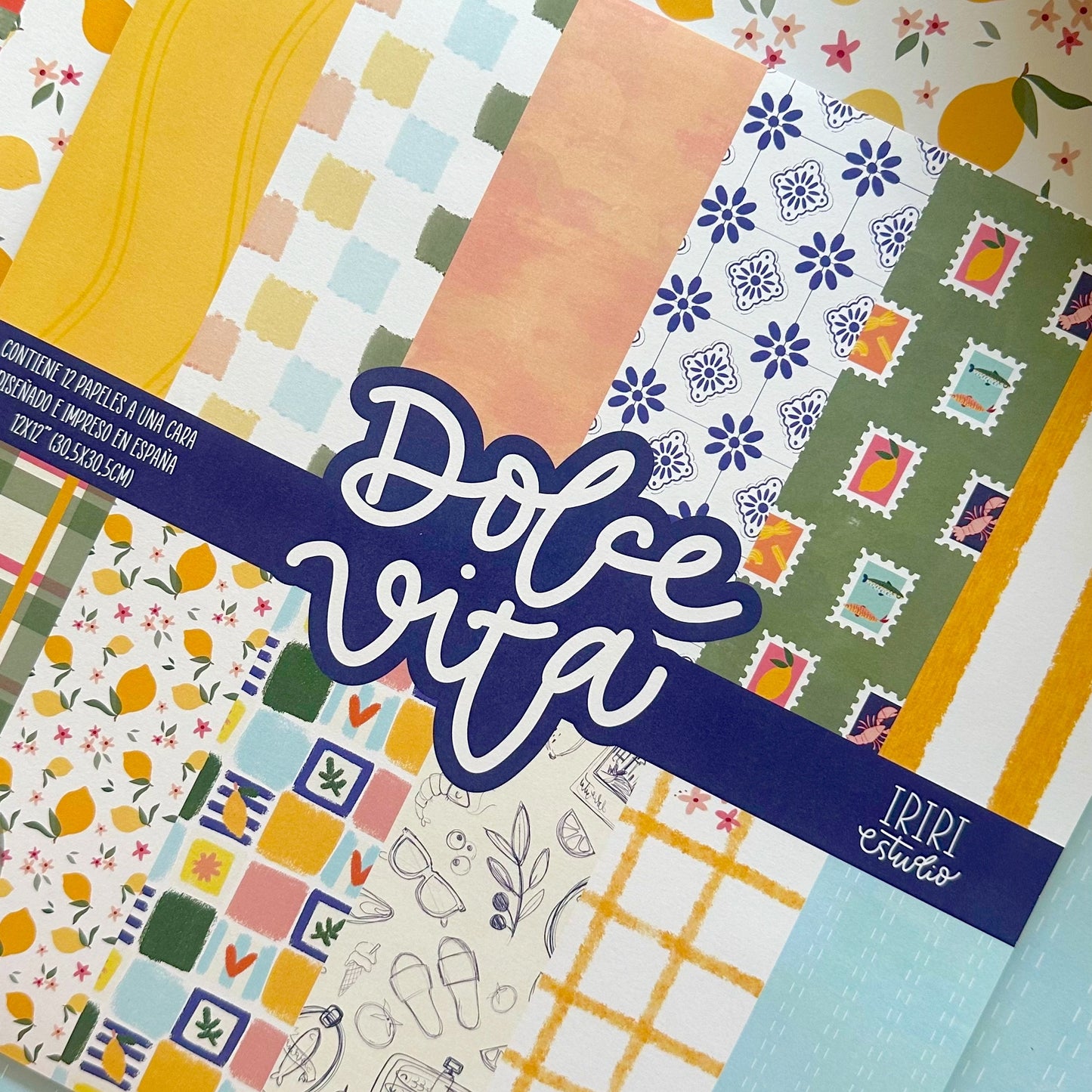 KIT 12 PAPELES DOLCE VITA - 12X12" 1 CARA - SCRAPBOOKING