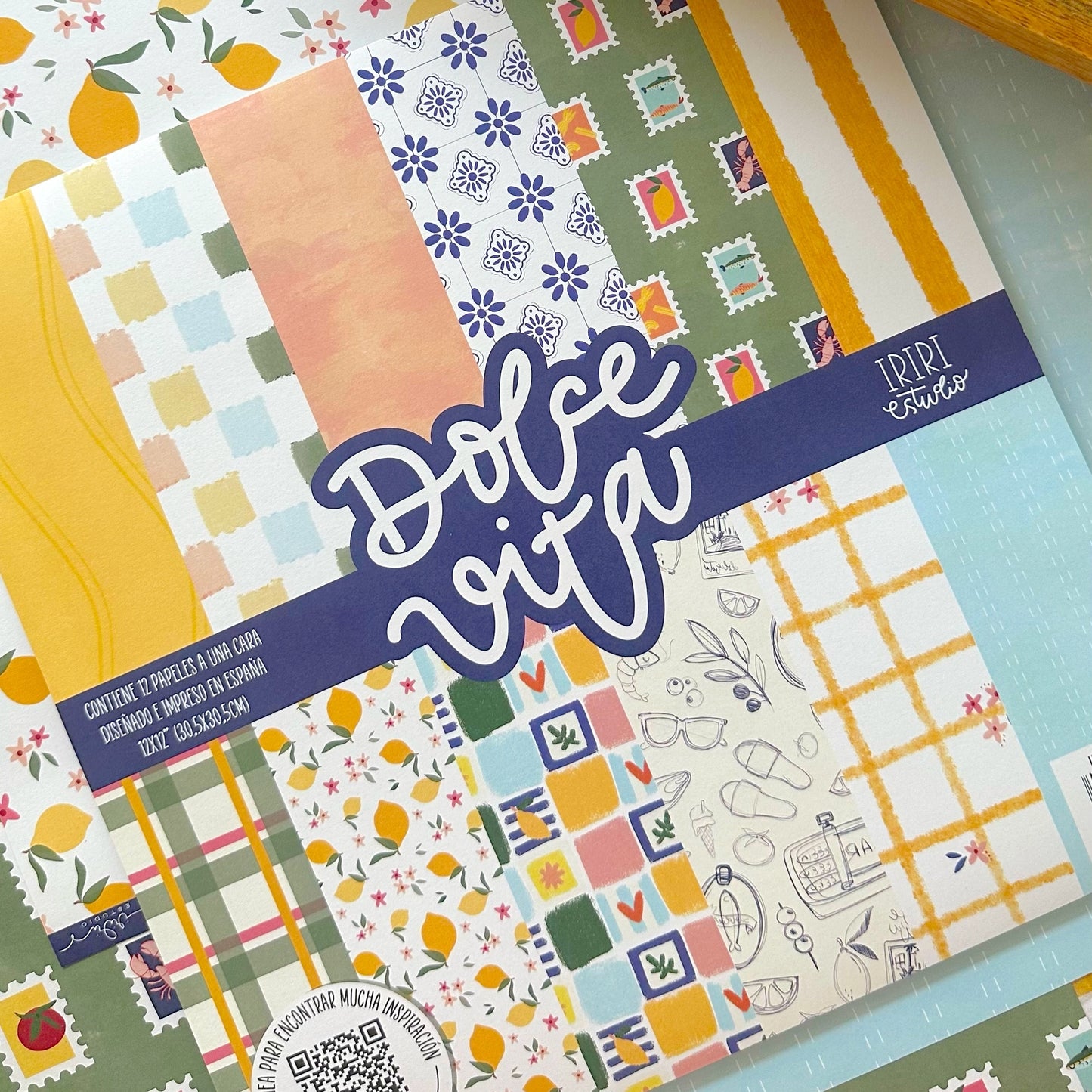 KIT 12 PAPELES DOLCE VITA - 12X12" 1 CARA - SCRAPBOOKING