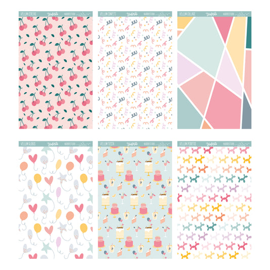 PACK 6 VELLUMS TENDERETE - REPOSICIÓN CLUB CONFETI - SCRAPBOOKING