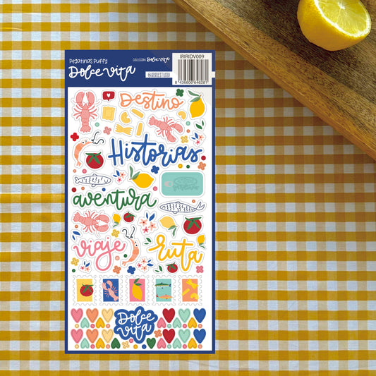 PEGATINAS PUFFY DOLCE VITA - SCRAPBOOKING