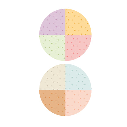 KIT 2 TELAS MINI CORAZONES 6X8"- COLEC. INFINITA - SCRAPBOOKING