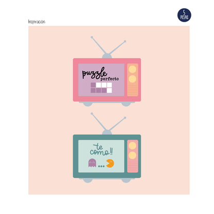 TROQUEL TELEVISOR - RETRO - SCRAPBOOKING