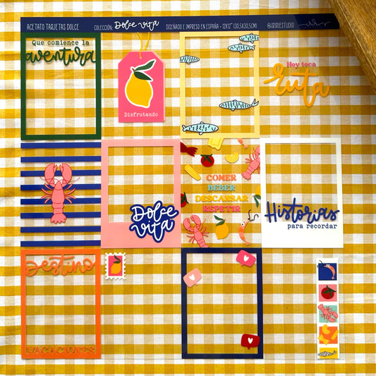 ACETATO TARJETAS DOLCE - DOLCE VITA - SCRAPBOOKING