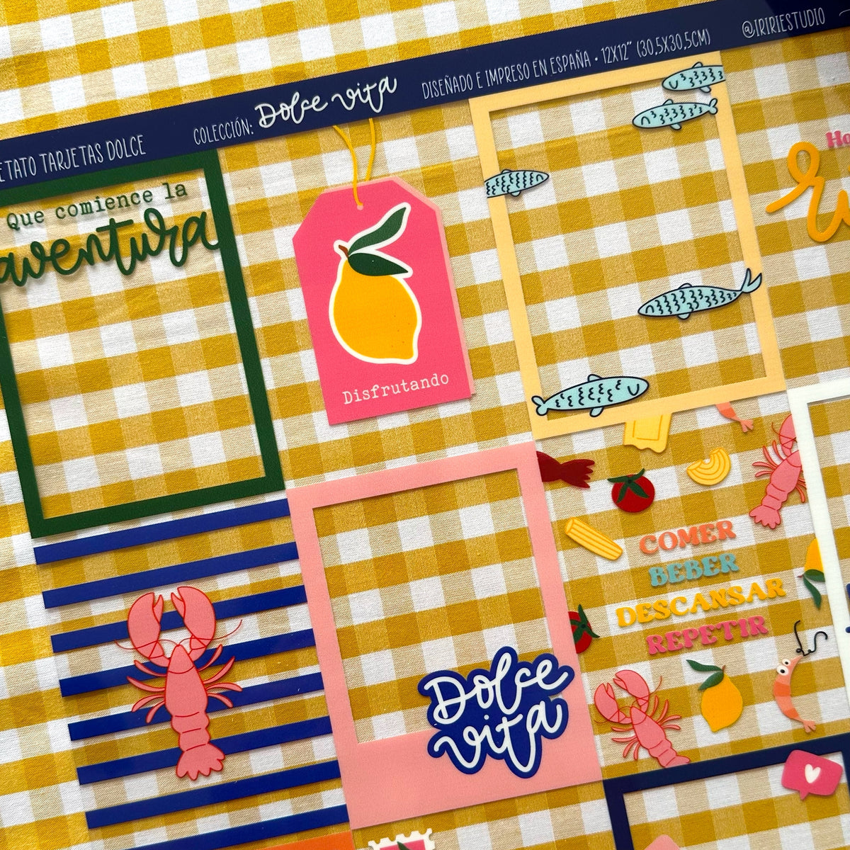 ACETATO TARJETAS DOLCE - DOLCE VITA - SCRAPBOOKING